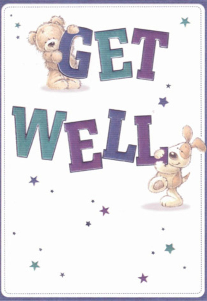 Infused with tenderness and cheer, this get well card captures the heart of Chadwell Heath's caring spirit. Friendly illustrations of a plush bear and an exuberant puppy are surrounded by lively, shimmering stars, as if scattering wishes of health and happiness through the air-a sentiment reflected in many of the floral arrangements delivered to neighbours across Chadwell Heath. The message itself is centre stage: 'Get Well' spelled out in bold, rounded letters of purple and aqua, standing as a bright, reassuring beacon amidst an airy, cream-white background. The card's soft textures, from the bear's fluffy paws to the puppy's floppy, velvet-like ears, invite the imagination to reach out and touch them, echoing the tactile comfort found in a thoughtfully wrapped bouquet. These elements together foster a gentle sense of possibility and caring-attributes that define the best of Chadwell Heath community gestures. Sending this card alongside fresh-cut blossoms creates an atmosphere of heartfelt support, a combination certain to lift anyone's spirits during recovery and remind them of the kindness stitched into local life.